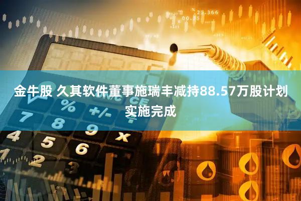 金牛股 久其软件董事施瑞丰减持88.57万股计划实施完成